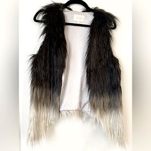 Skies are blue-size small (S) ombré fur vest